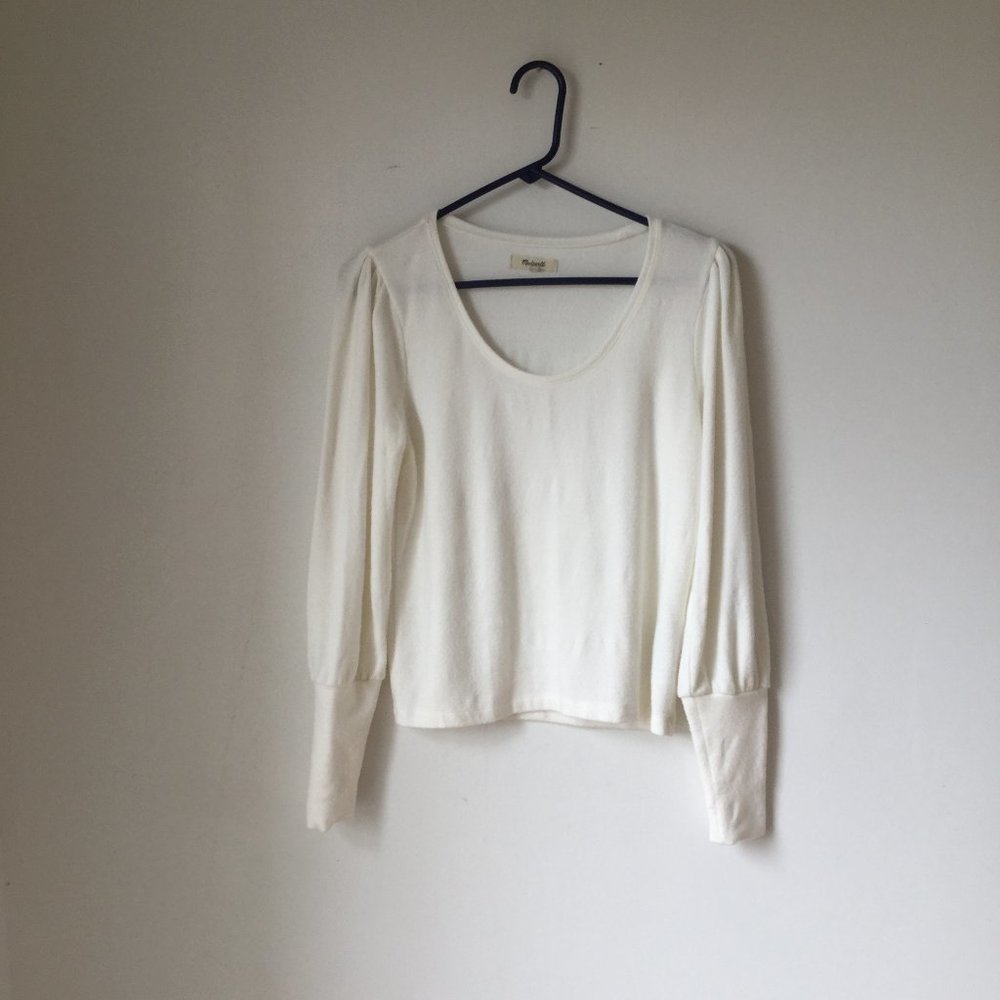 Madewell Long Sleeve Havana Brushed Knit Top
